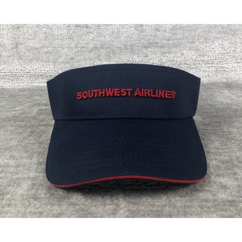 Southwest Airlines Blue Visor With Scrunched Elastic Band